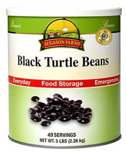 Canned Black Beans in a #10 (5-lb.) can