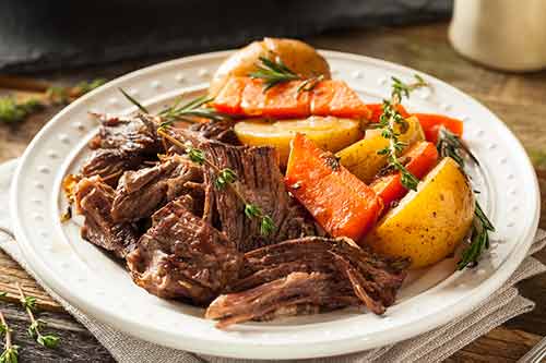 Pressure Cooked Pot Roast Dinner